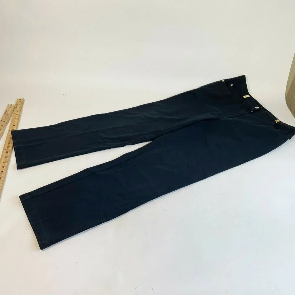 St. John by Marie Gray Womens Dress Pants‎ Trouser Black Sz 6 High Rise Straight - Picture 2 of 10